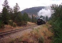 3716 Puffing into Prairie Valley Station - click for larger image 3716 Puffing into Prairie Valley Station - click for larger image